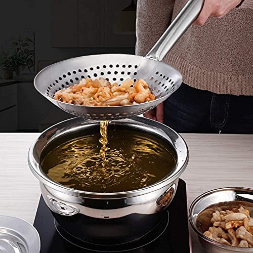 Bridge2shopping Stainless Steel Stir Fry Skimmer, Mandarin Strainer for Commercial Purpose 12 INCH Diameter 3
