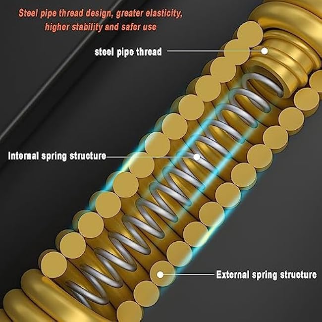 Generic 30-130kg Heavy Duty Chest Expander Power Twister Bar - Dual Spring Arm Exerciser for Chest, Shoulder, Bicep, Arm, Forearm