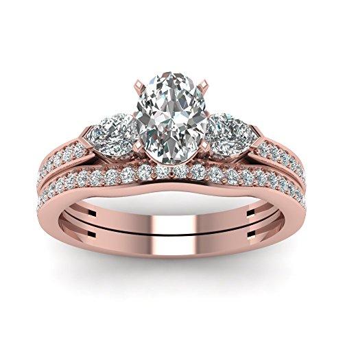 Oval Cut Moissanite Wedding Ring Sets for Women,1.75/2.75 CTW Moissanite Rings Engagement Ring Sets Platinum Plated Silver Ring Band Sets Free Engraved