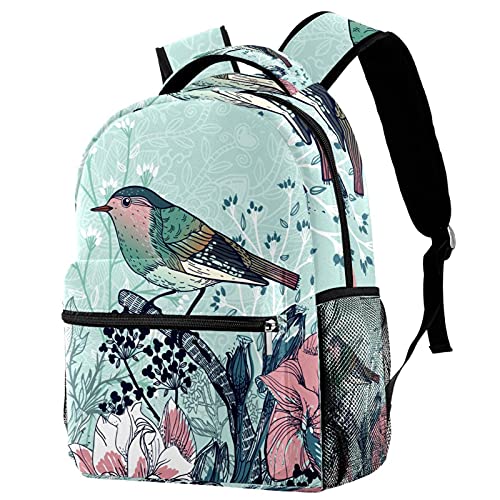 Sac à dos ado fille garçon avec poches de rangement et motif tournesol multicolore