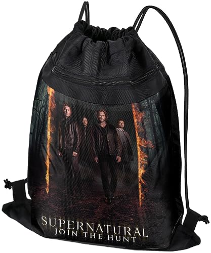 LOGOVISION Supernatural Fire Frame Drawstring Backpack Sports Bag Sackpack 17