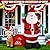 GIFTFIND 7Ft Christmas Inflatable Santa Clau Built-in LED Lights, Outdoor Decoration Santa with Reindeer and Christmas Ball Blow Ups, Holiday Xmas Inflatables Decor for Lawn Yard Garden Outhouse Party
