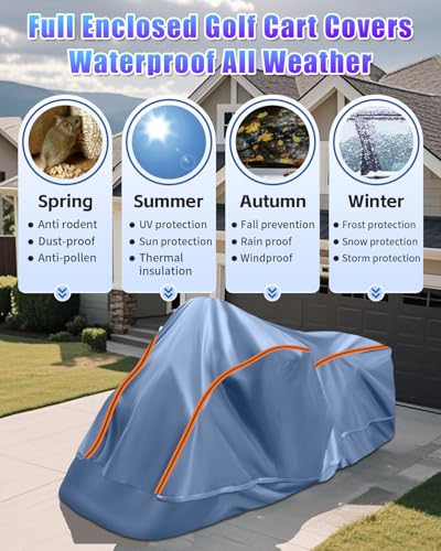 TAJSJNG Full Enclosed Golf Cart Cover