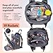 Dikaslon Diaper Bag Backpack with Portable Changing Pad, Pacifier Case and Stroller Straps, Large Unisex Baby Bags for Boys Girls, Multipurpose Travel Back Pack for Moms Dads, Dark Gray