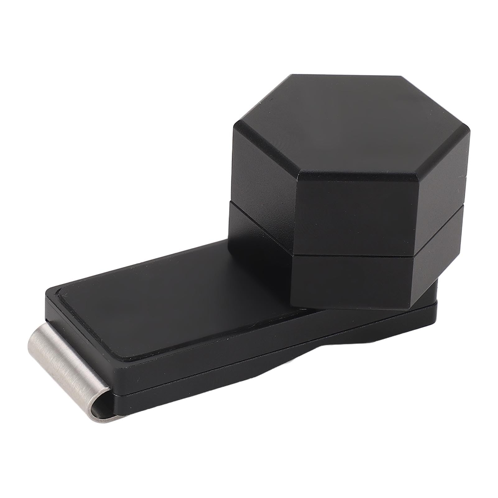 equlup Billiard Chalk Case, Hex Aluminum Alloy Pool Cue Box Holder Magnetic Chalks Carrier Case Accessory with Clip for Pool Cue Sports Accessories