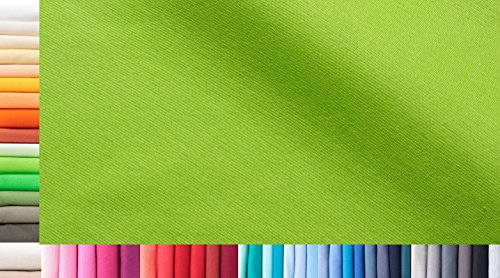 1buy3 Bündchenstoff XXL als Meterware|doppelt: 75cm breit|einfach: 150cm breit|Farbe: 11 Apfelgrün|0,5m lang|96% Baumwolle, 4% Elasthan|Jersey Grundpreis pro qm: € 11,99
