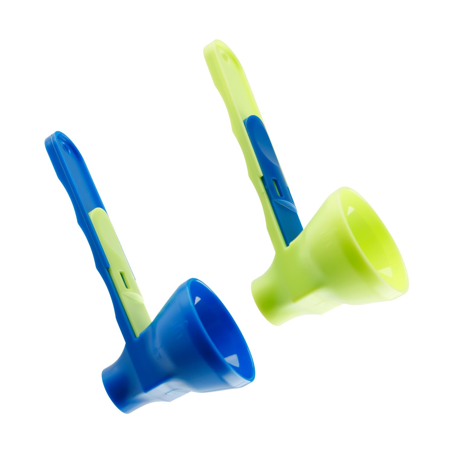 Tabanzhe 2PCS Funnel Protein Powder Scoop 2-in-1 Sliding Funnel Scoop, Measuring Slide Spoon for Sports Drinks Coffee Milk Precise Measurement