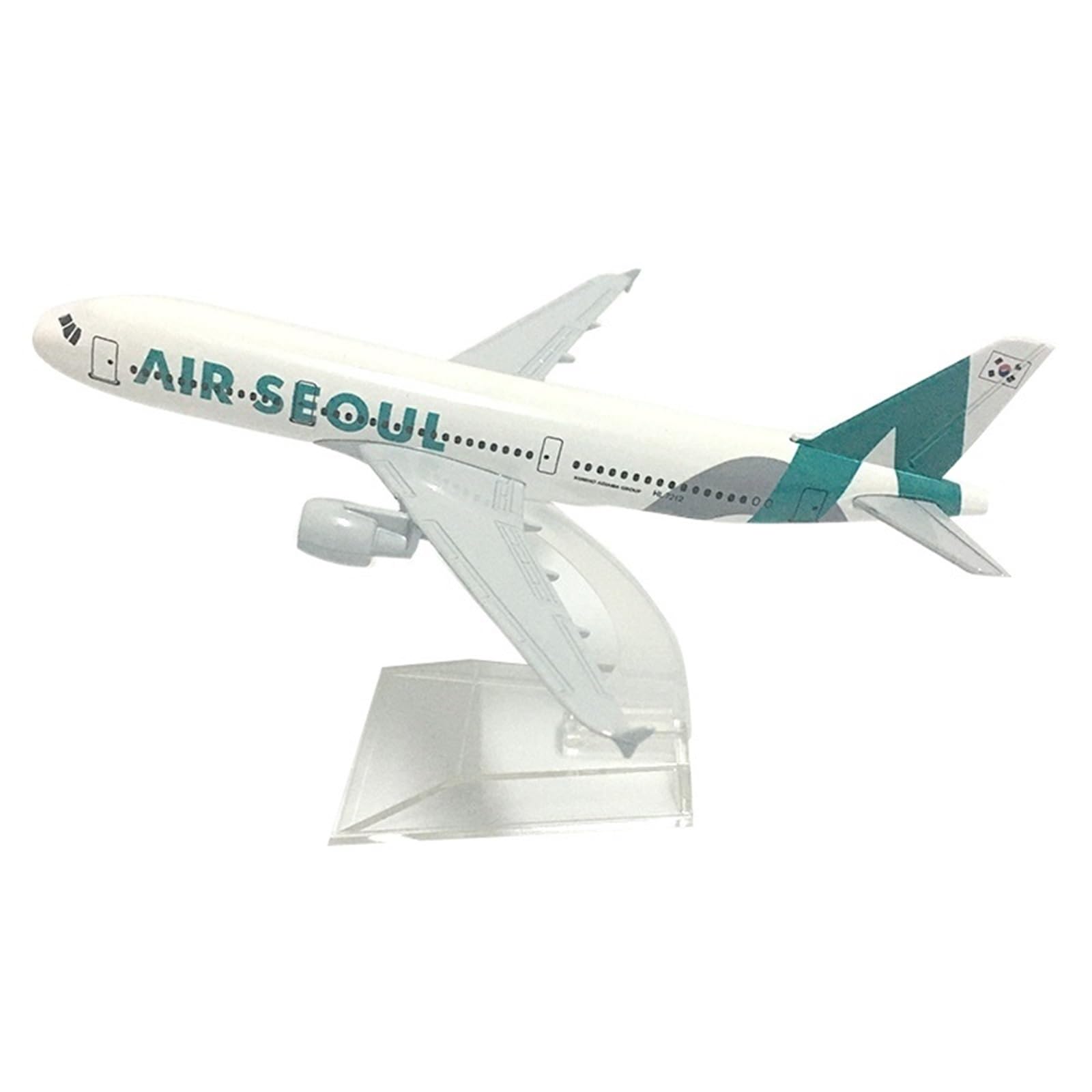 16cm dla Air Seoul Airbus A380 Model samolotu odlewany metal w skali 1 400 statyczny zestaw do gry Hobby