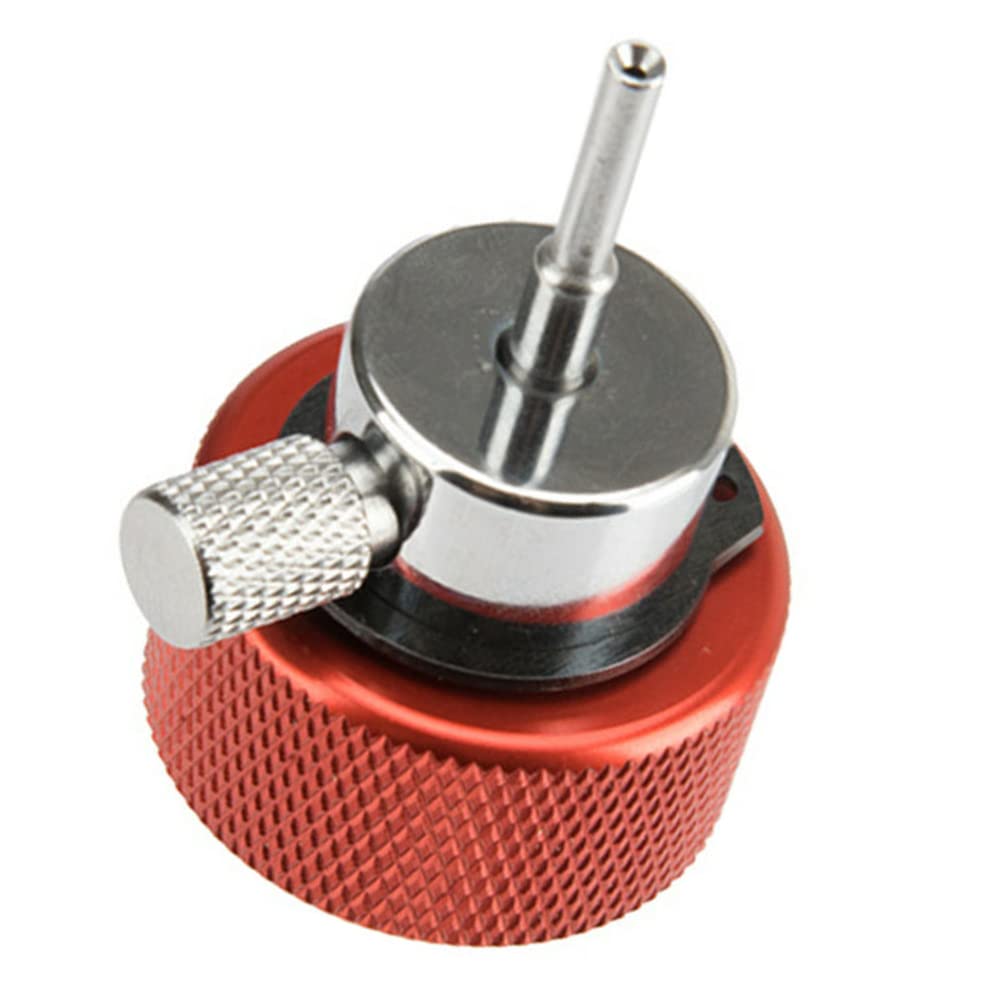 Propane Filled Adapter Green Gas Silicone Oil Inflatable Connector with Cap T015, Red, 45 * 36 * 30MM