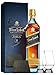 Produktbild Johnnie Walker Blue Label Blended Scotch Whisky 0,7 Liter + 2 Glencairn Gläser und 2 Schiefer Glasuntersetzer ca. 9,5 cm