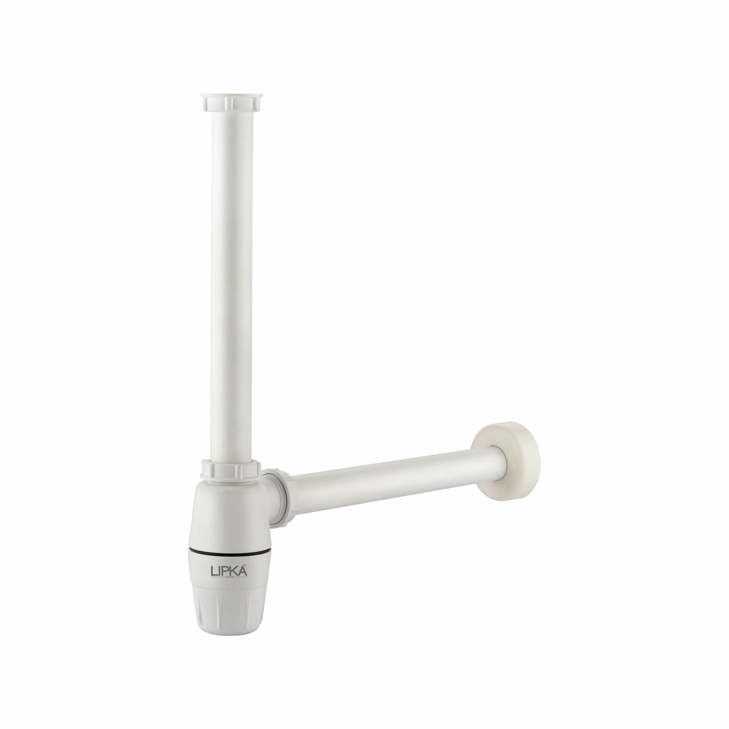 Lipka ABS Bottle Trap for Washbasins | Matte Finish Bottle Trap with Wall Flange and 12 Inches Pipe | Round | Ivory 2