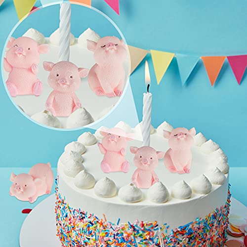 16 Pieces Cute Pink Piggy Toy Figures Miniature Pig Cake Toppers Resin Miniature Pig Figurines For Cake Decoration, Diy Crafts, Fairy Garden Decoration, Table Centerpieces, Home Decor #TOP3