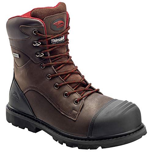 Image of FSI FOOTWEAR SPECIALTIES INTERNATIONAL Men's 7575 Hammer 8 inch Insulated Carbon Toe Puncture Slip Resistant EH Brown Work Boots