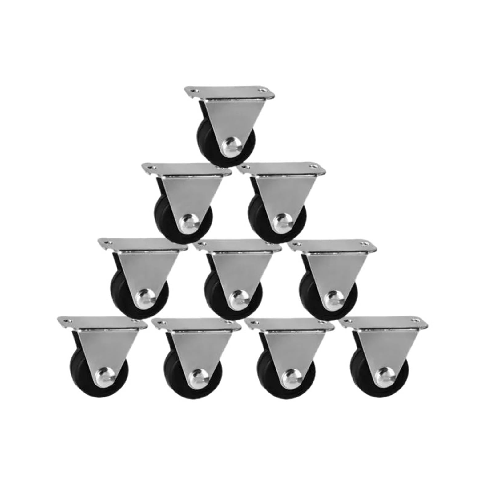 MXXDMOPD Casters 1 inch Rubber Directional Diameter 25mm Silent wear-Resistant Fixed Roller Furniture