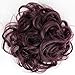 PRETTYSHOP Scrunchy Bun Up Do Hair piece Hair Ribbon Ponytail Extensions Wavy Messy burgundy red # 99jA G20A