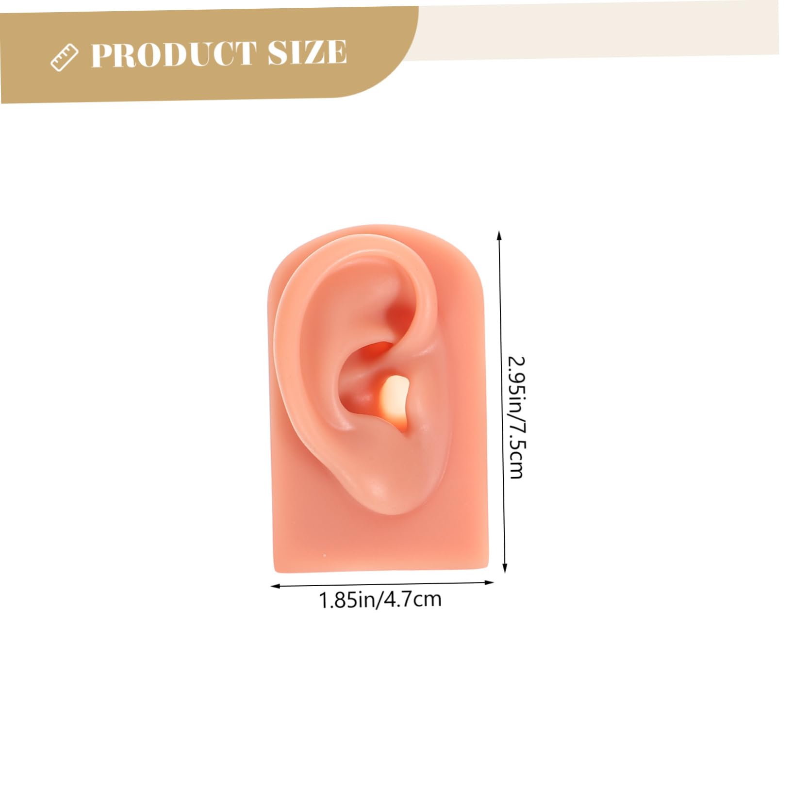 OSOLADY 2pcs Human Ear Models for Piercing Practice Professional Silicone Ear Piercing Supplies