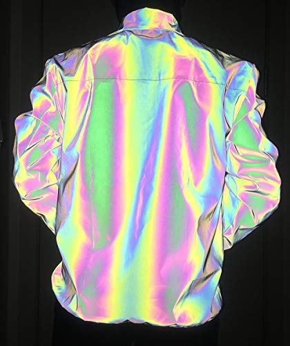 LZLRUN Rainbow Reflective Jacket for Men and Women Windbreakers2