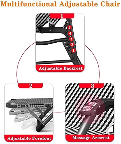 Chaise longue inclinable réglable et imperméable avec structure en acier stable