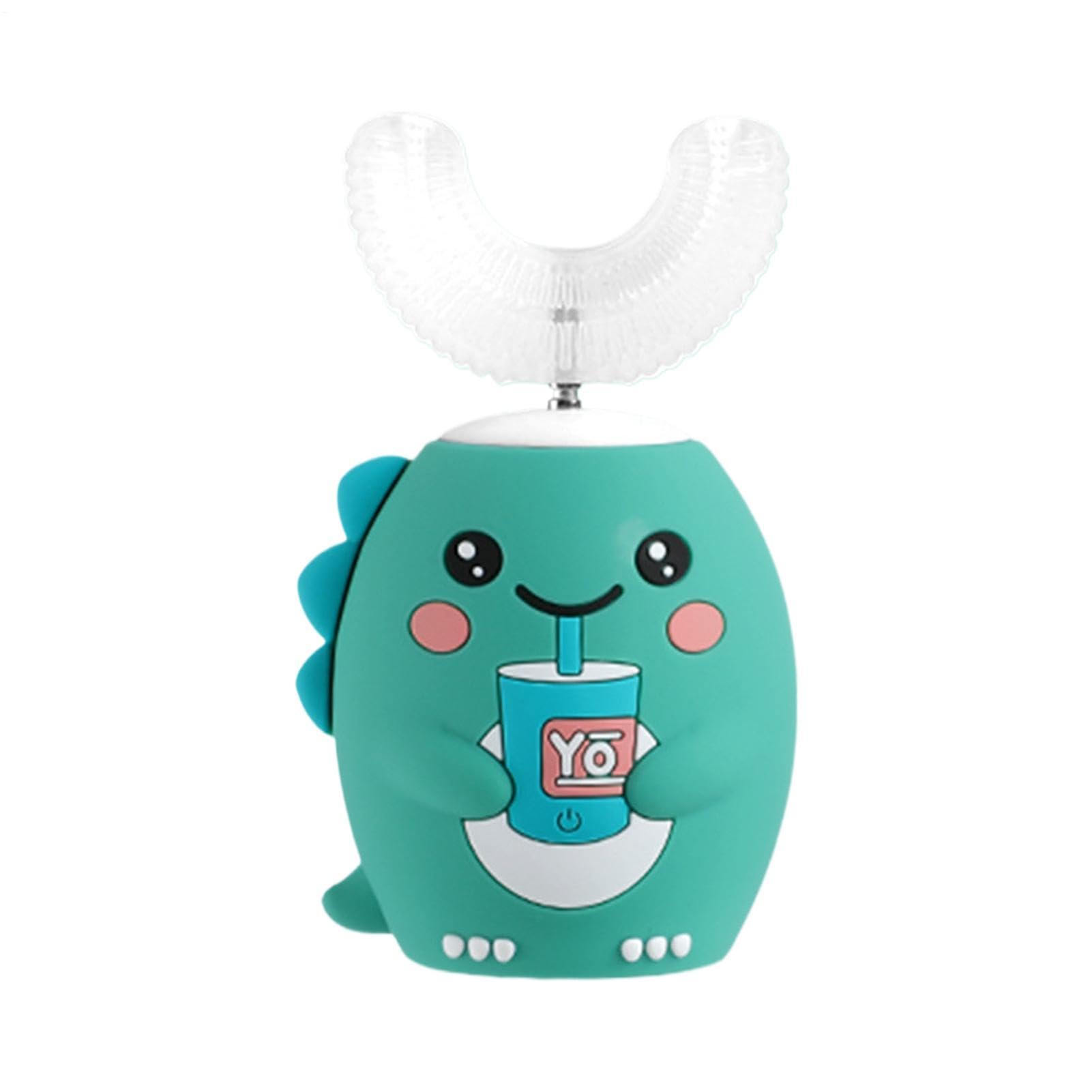 Spazzolino A Forma Di U Ricarica USB Pulizia Completa Della Bocca | Spazzolino Automatico A Cartoni Animati Per Bambini Per Ragazzi In Viaggio Dormitorio Campeggio Aeroporto All'Aperto Hotel