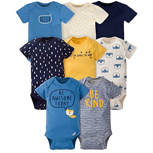 Image of Gerber baby-boys 8-pack Short Sleeve Onesies Bodysuits