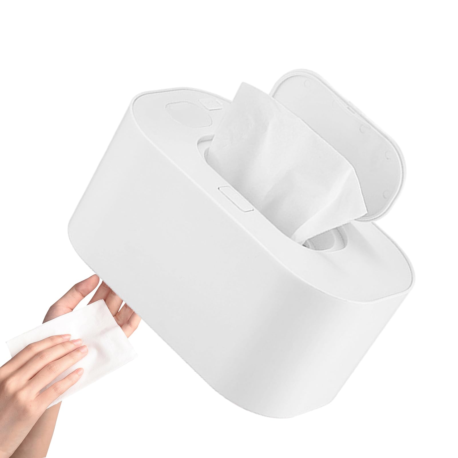 Calentador de toallitas para bebés – Dispensador USB de toallitas húmedas para bebés | Calentador de toallas húmedas USB para bebés para el hogar, la habitación del bebé, los viajes, Blanco