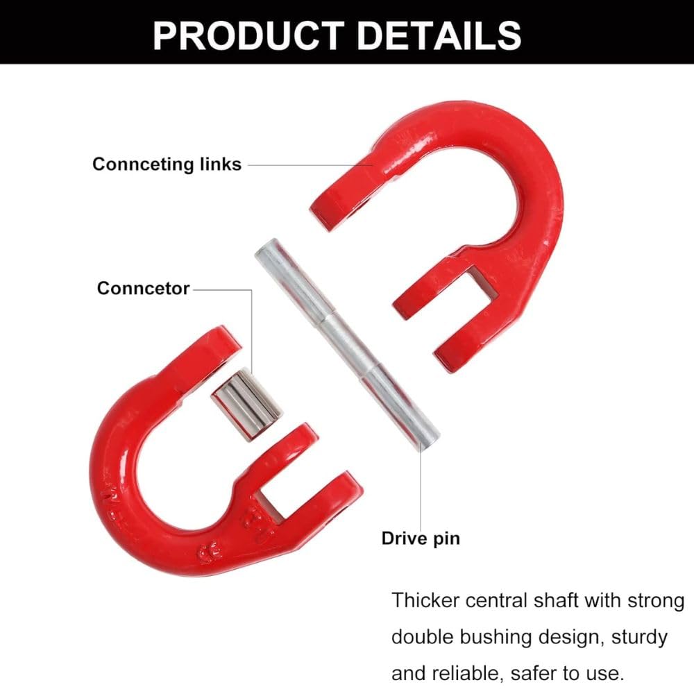 Conclood India Coupling Link (5/16" or 8mm) | Connector link & Hammer lock Chain Connector | Heavy Duty Truck Chain Hitch | Used for lifting heavy loads & material handling industries. 1