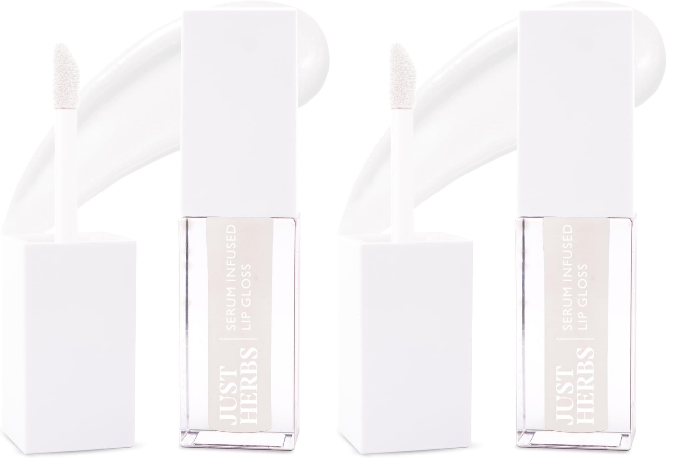 Just Herbs Serum Infused Lip Gloss for Women, Lighweight Non-Sticky High Glossy Moisturizing and Hydrating Lip Gloss 3 ml (Shiny Crystal) (Pack of 2)-picture-52