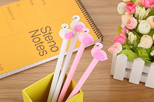 6 bolígrafos gel negro forma cisne kawaii pack miniatura 5