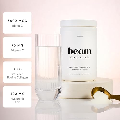 Miniatura 7 de Beam Paquete de creatina + colágeno  Monohidrato de creatina micronizada para fuerza muscular, potencia y recuperación con péptidos de colágeno