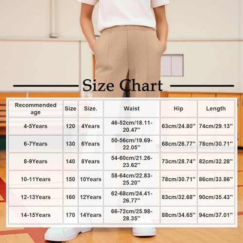 Kids Pleated Flare Sweatpants Casual Elastic Waist Bell Bottom Athletic Sports Pants with Pockets for Girls Boys 4-15 Years3