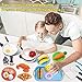 Kids Kitchen Toy Cookware with Play Food Toy Set,Kitchen Play Accessories with Pots and Pans,Cutting Food Toy Utensils,Play Dishes Learning Toys Gift for Toddlers Boys Girls(72 PCS)