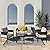 Grand patio 5-Piece Outdoor Furniture Set with Thick Cushions and Coffee Table, Wicker Sofa Conversation Set for Backyard, Beige