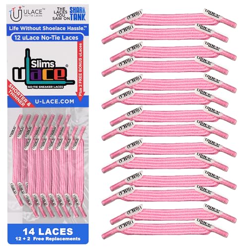 uLace Slims No-Tie Shoelaces - Elastic Shoe Laces for Sneakers