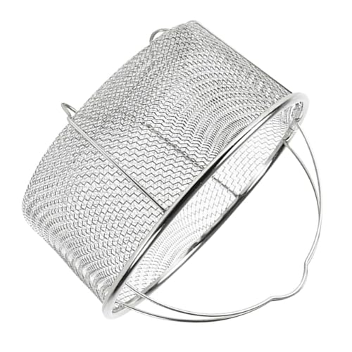 UTHCLO Cesta de Vapor de Acero Inoxidable con Soporte y Patas Multifuncional para Freír y Escurrir Accesorio de Cocina Práctico para Pasta y Verduras