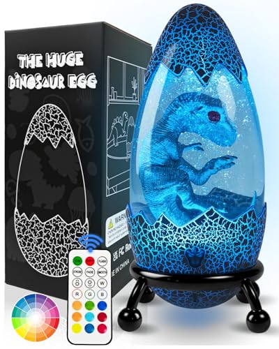 SANZHIGUO Dinosaur Egg LED Night Light 13 Color Changing Touch Remote Control Lamp