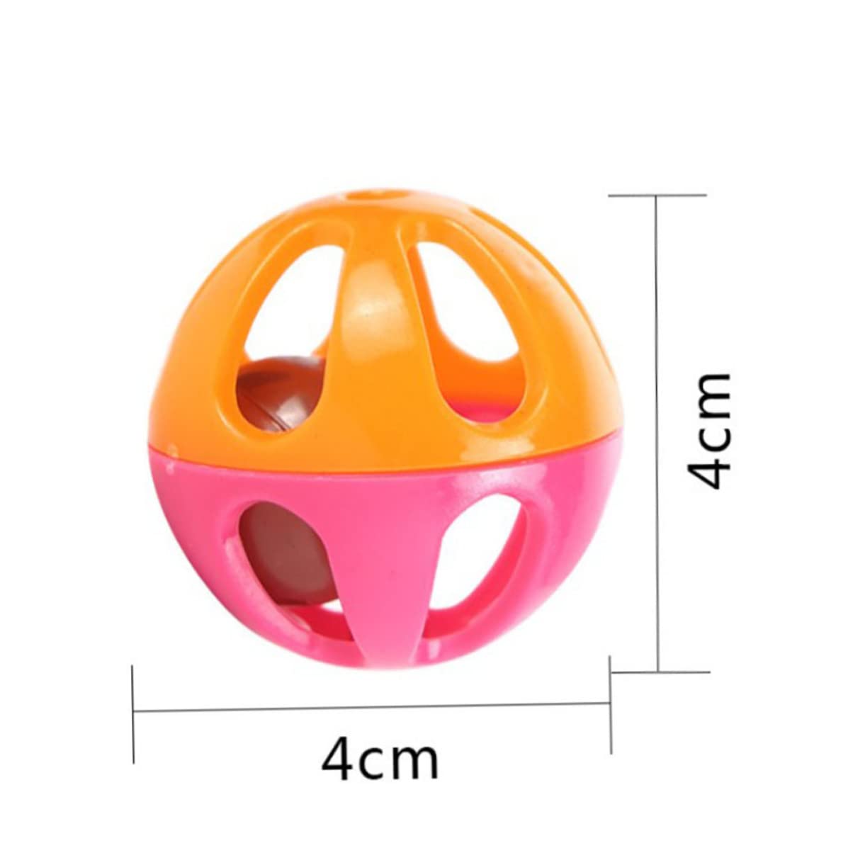 UKCOCO 50pcs Cat Bell Ball Creative Hollow Out Design for Interactive Play Engaging Pet Ball Colors Stimulates Cat Curiosity Reduces Scratching Behavior Random Color