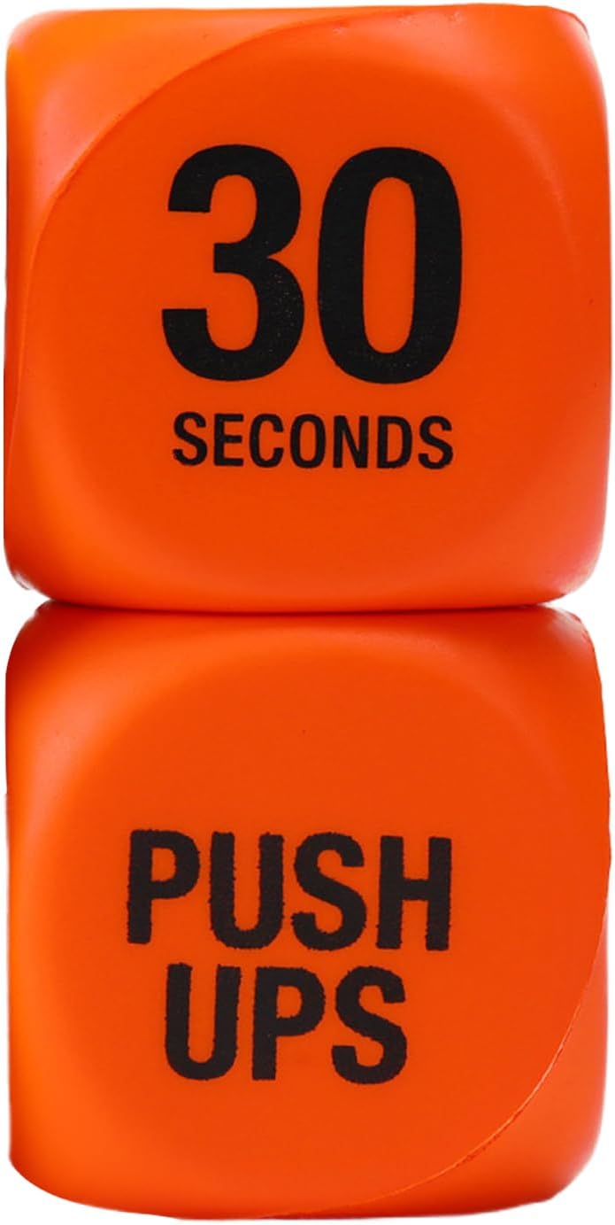 Workout Dice,1-Pair Exercise Dice Game Workout Equipment | Portable Gym Accessories Fitness Gadgets for Squats Push Up Beginner Travel Outdoor Dorm Room Apartment