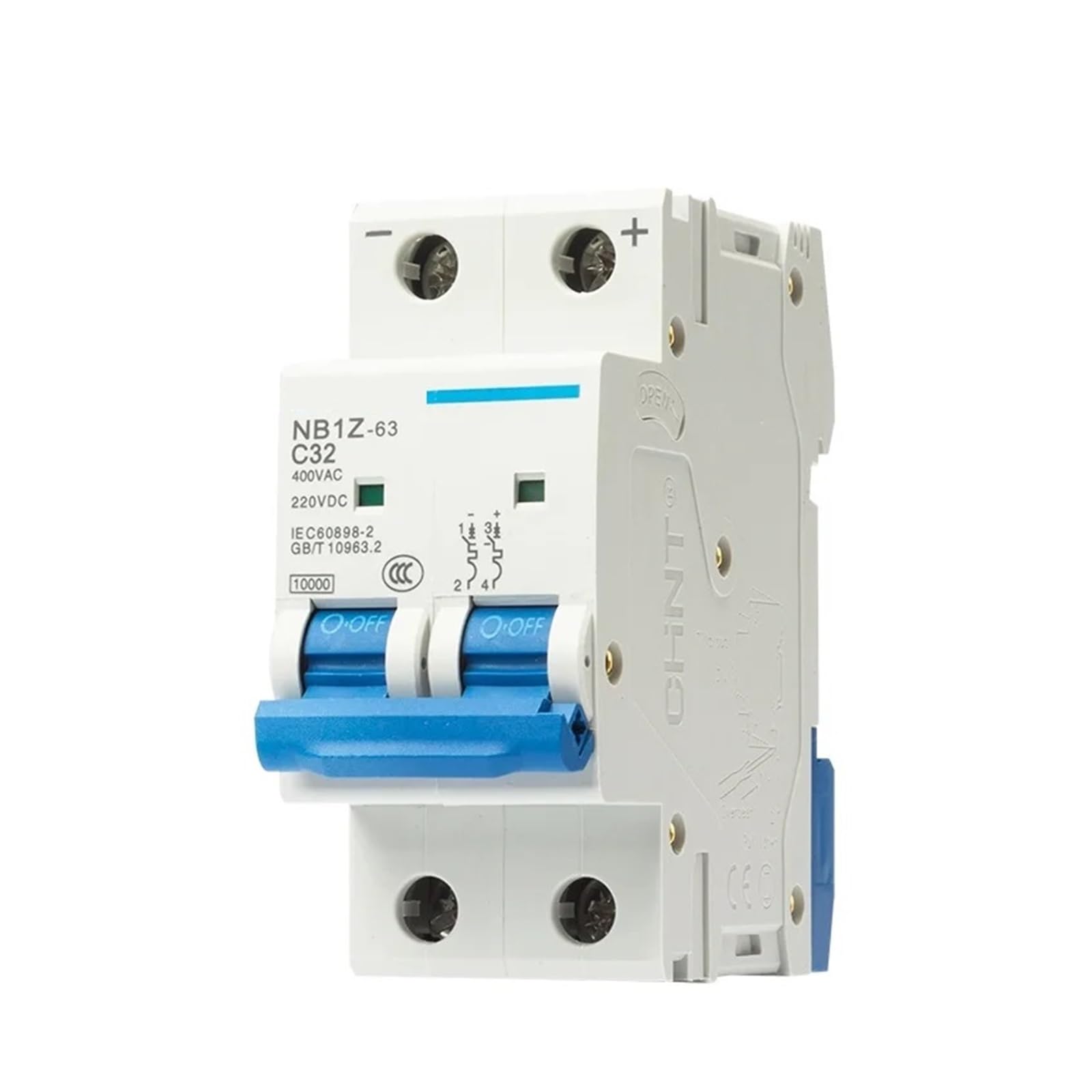 OSHZIKJII NB1Z-63 2P breaker 12V 24V 220V 20A 32A 40A 400V AC(4A)