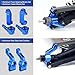 CrazyHobby Aluminum Front Steering Blocks & Caster Blocks and Rear Stub Axle Carriers Upgrade Kit for 1/10 Traxxas Slash 2WD Stampede Rustler VXL, Replacement of 3632 3736 3752 (Blue)