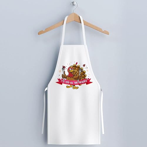Miniatura 1 de Funny Thanksgiving Apron - I'll Feed All You Fuckers