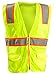 OccuNomix LUX-ATRNSM-YS High Visibility Classic Mesh Two-Tone Zipper Surveyor Safety Vest, Class 2, 100% ANSI Polyester Tricot front and mesh back, Small, Yellow