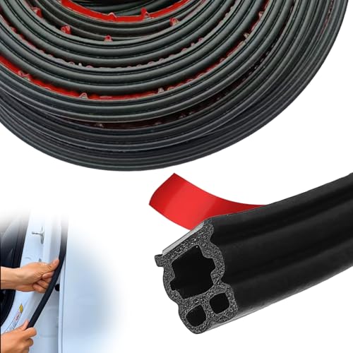 LTDCVTR 31.4Ft Car Door Seal Strip Universal Self-Adhesive Thickened Rubber Weather Stripping for Soundproofing, Waterproof &Dust Protection, Large Auto Door Edge Trim Seal Gasket for Truck, SUV, RV