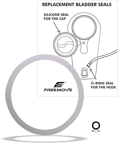 FREEMOVE Sellos de reemplazo de la vejiga de hidratación Sello de tapa y tubo un juego esencial de sellos de repuesto para vejigas de agua de 2L o