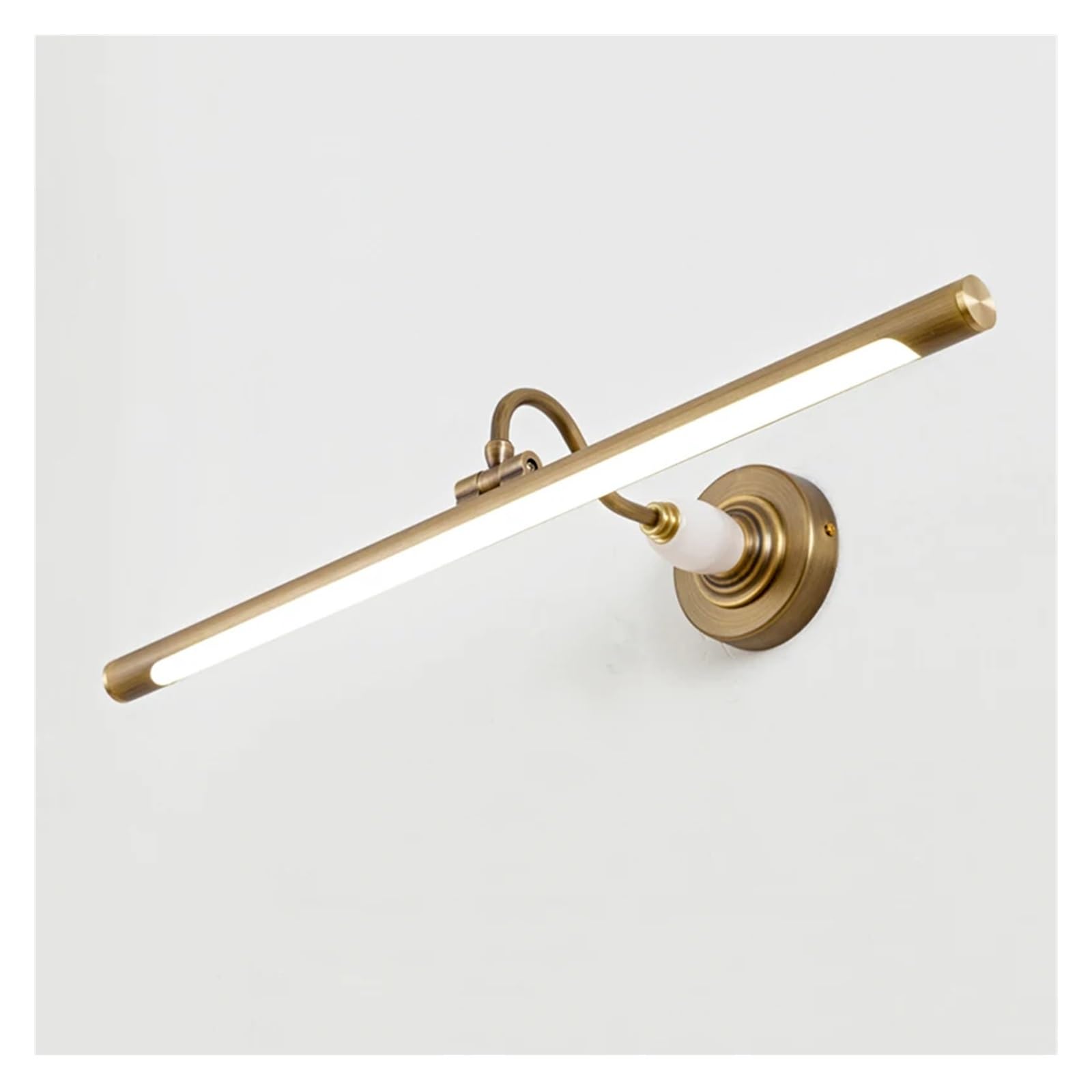 Applique da parete vintage in rame e giada, a LED, for la casa, for il bagno, la camera da letto, lo specchio del trucco, la lampada da esposizione, 8 W, 43 cm(Vintage Copper)