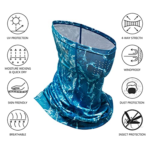 Image of BASSDASH UPF 50+ Breathable Neck Gaiter, Quick Dry Face Mask for Men Women