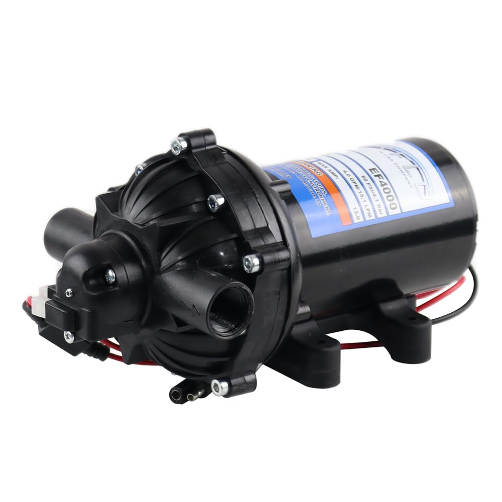 Everflo 4.0 GPM 12V Diaphragm Pump Boxed with 1/2" NPT Ports