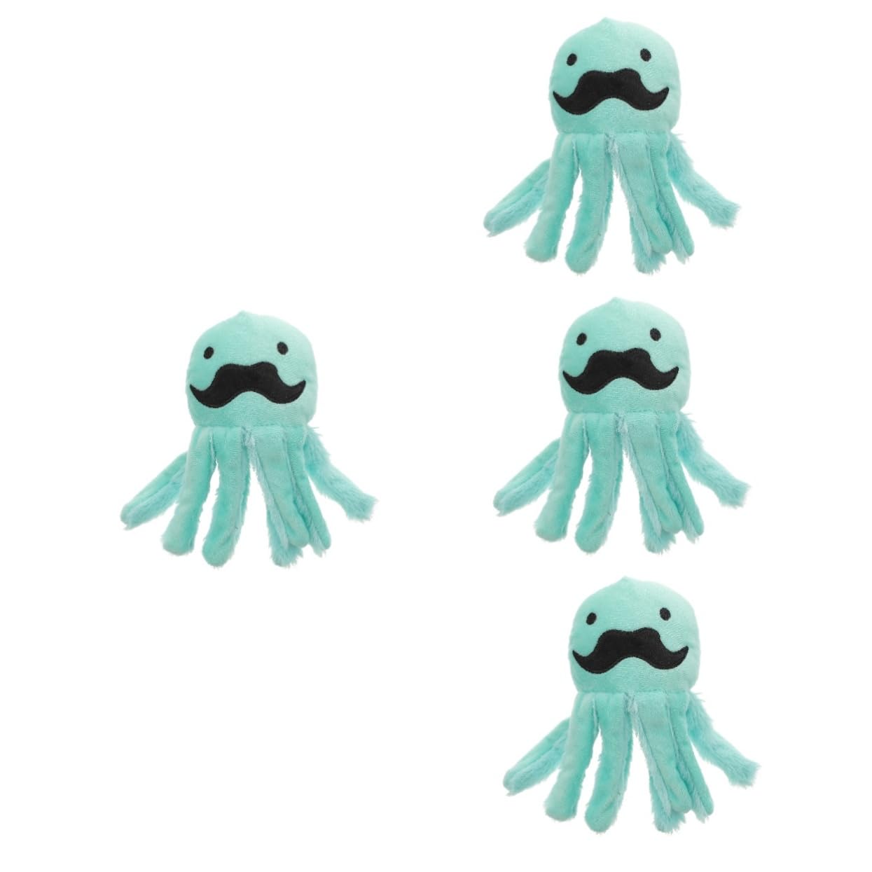 INOOMP 4 Piezas Juguete para Mascotas Juguete para Perros Pequeños Juguetes para Gatos Juguete para Masticar Juguete Peluche Cachorro Felpa Pulpo Papel Sonajero
