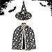 Produktbild Hexen Zauberer Umhang, Kinder Zauberer Umhang, Zauberer Cape, Witch Umhang, Wizard Cape, Kinder Halloween Kostüm, für Jungen Mädchen Cosplay Party (Schwarz)