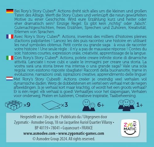 Zygomatic, Rory's Story Cubes Actions, German Version, Cooperative Family Game for 1 or More Players from 6 Years - Image 4