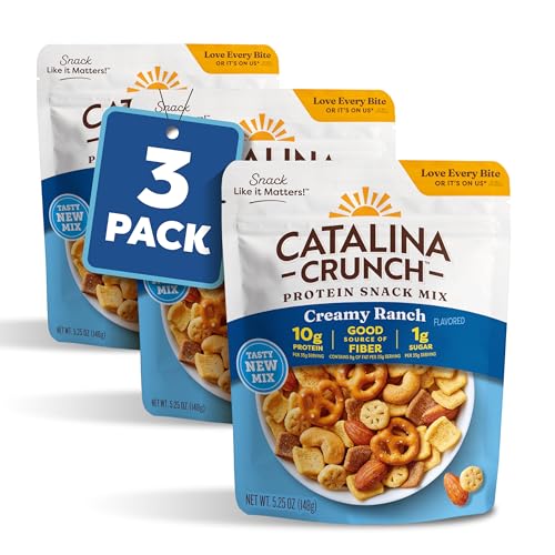 Image of Catalina Crunch Protein Snack Mix, Creamy Ranch, 5.25 oz Bag (Pack of 3)